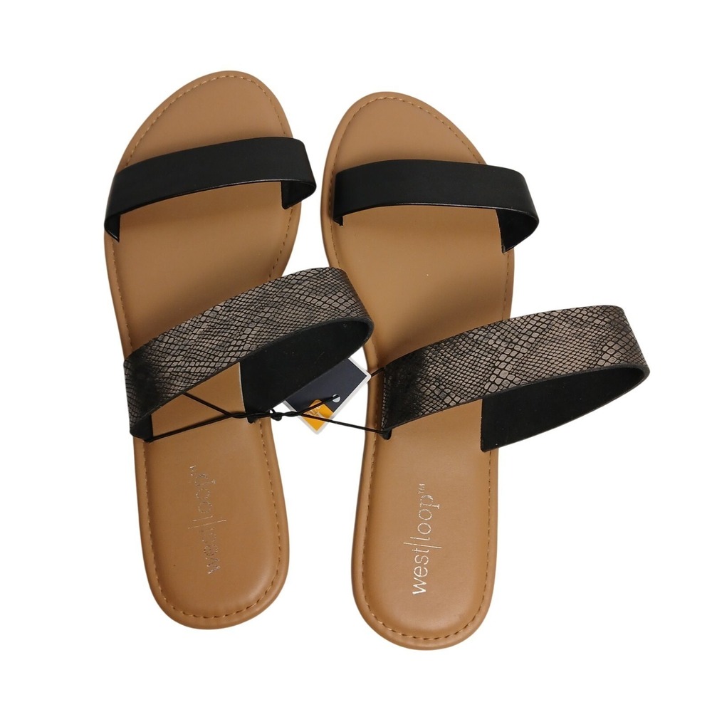West Loop Sparkle Strap Sandals Size LARGE 9/10 NEW no box - Picture 3 of 6
